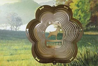 12"Dog Breed Wind Spinner - Copper