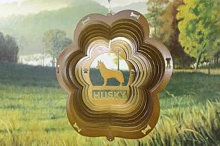 12"Dog Breed Wind Spinner - Copper