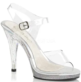 4.5" Clear Glitter Sandal  (FLAIR-408MG Final Sale)