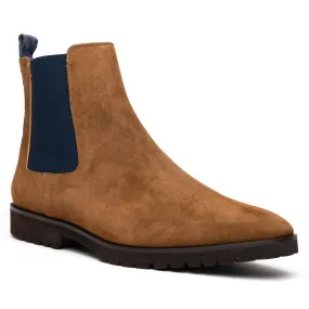 46-210-CGN GIANNA Suede Chelsea Boot, Cognac