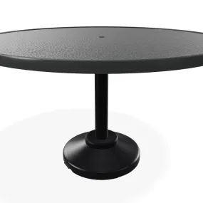 48" Round Value Hammered MGP Weighted Pedestal Base Tables By Telescope Casual