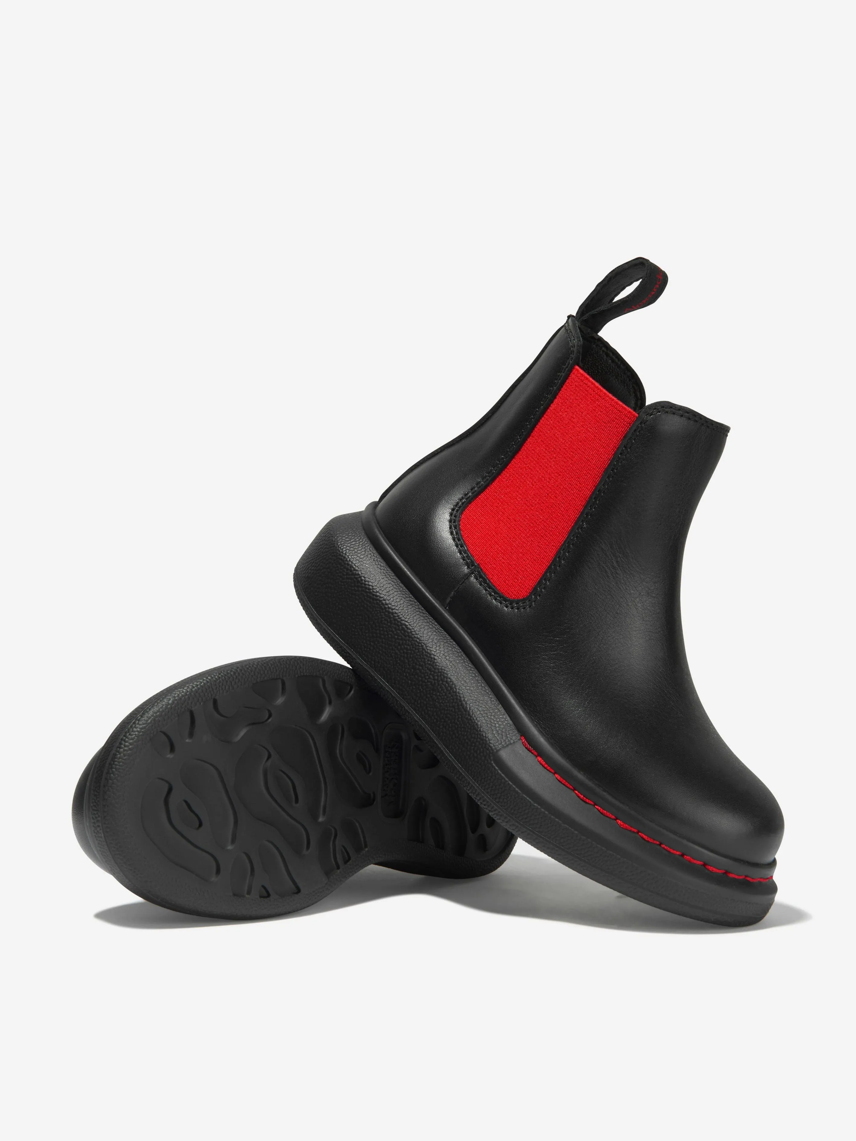 Alexander McQueen Kids Leather Chunky Chelsea Boots