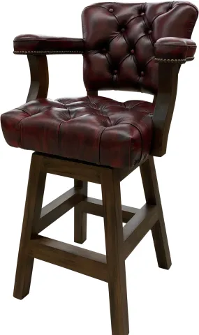 Arizona Embossed Western Leather Barstool