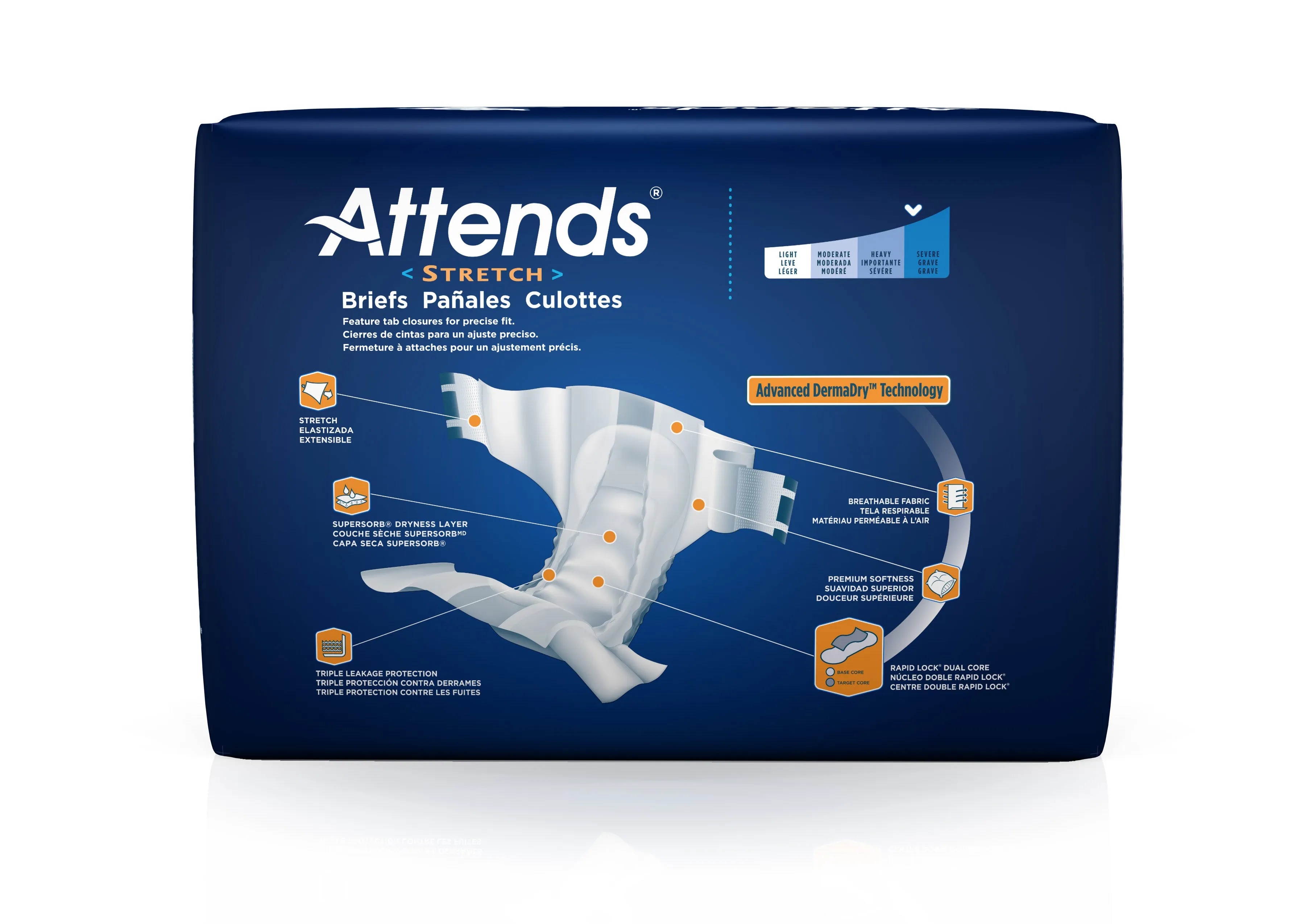 Attends Stretch Briefs, Severe Absorbency