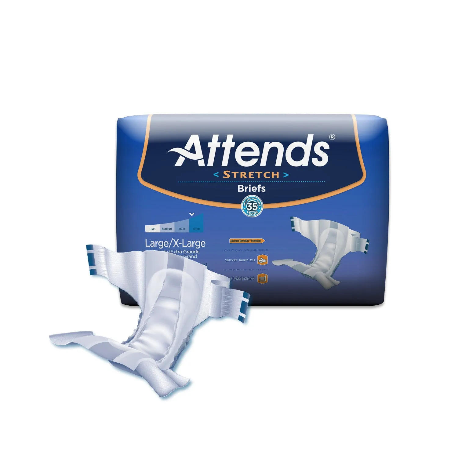 Attends Stretch Briefs, Severe Absorbency