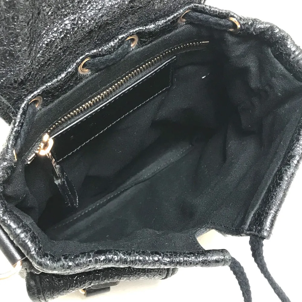 BALENCIAGA Handbag bag mini bag One handle Chain Embossed leather 128520 black Women