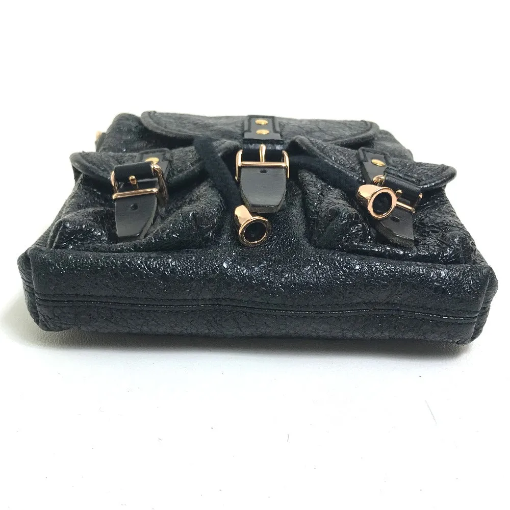 BALENCIAGA Handbag bag mini bag One handle Chain Embossed leather 128520 black Women