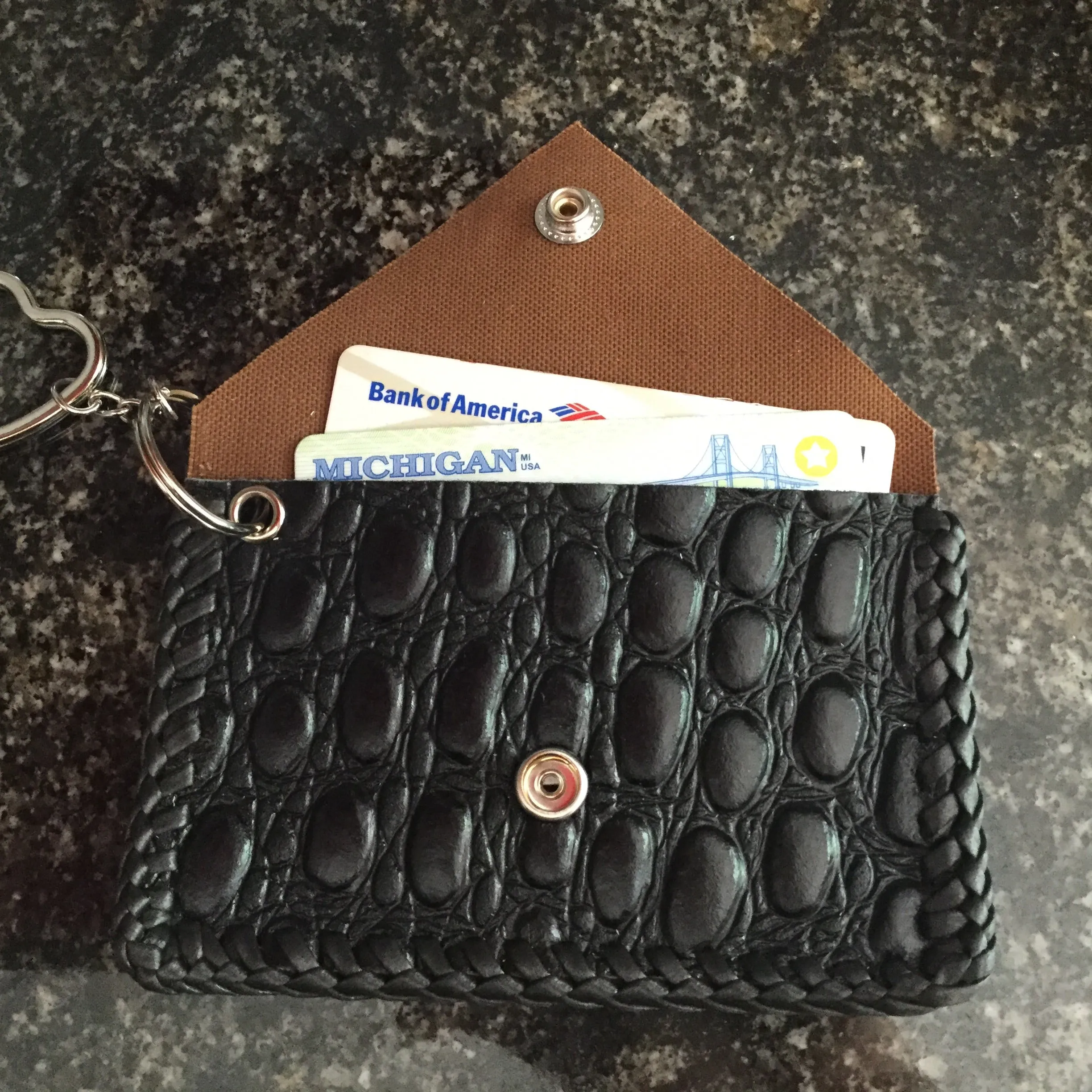 Black Vintage Card Holder/Key Chain