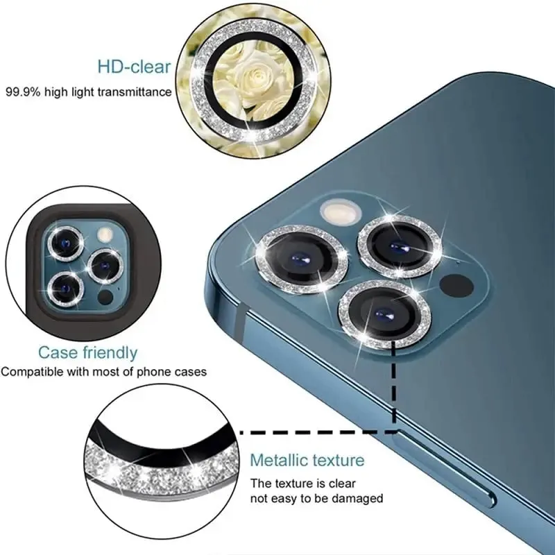 Bling Diamond Camera Lens Protector Cover For iPhone 13 12Mini 11Pro