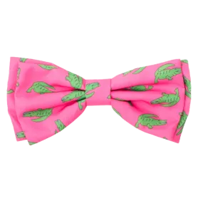 Bow Tie | Alligators Pink & Lime