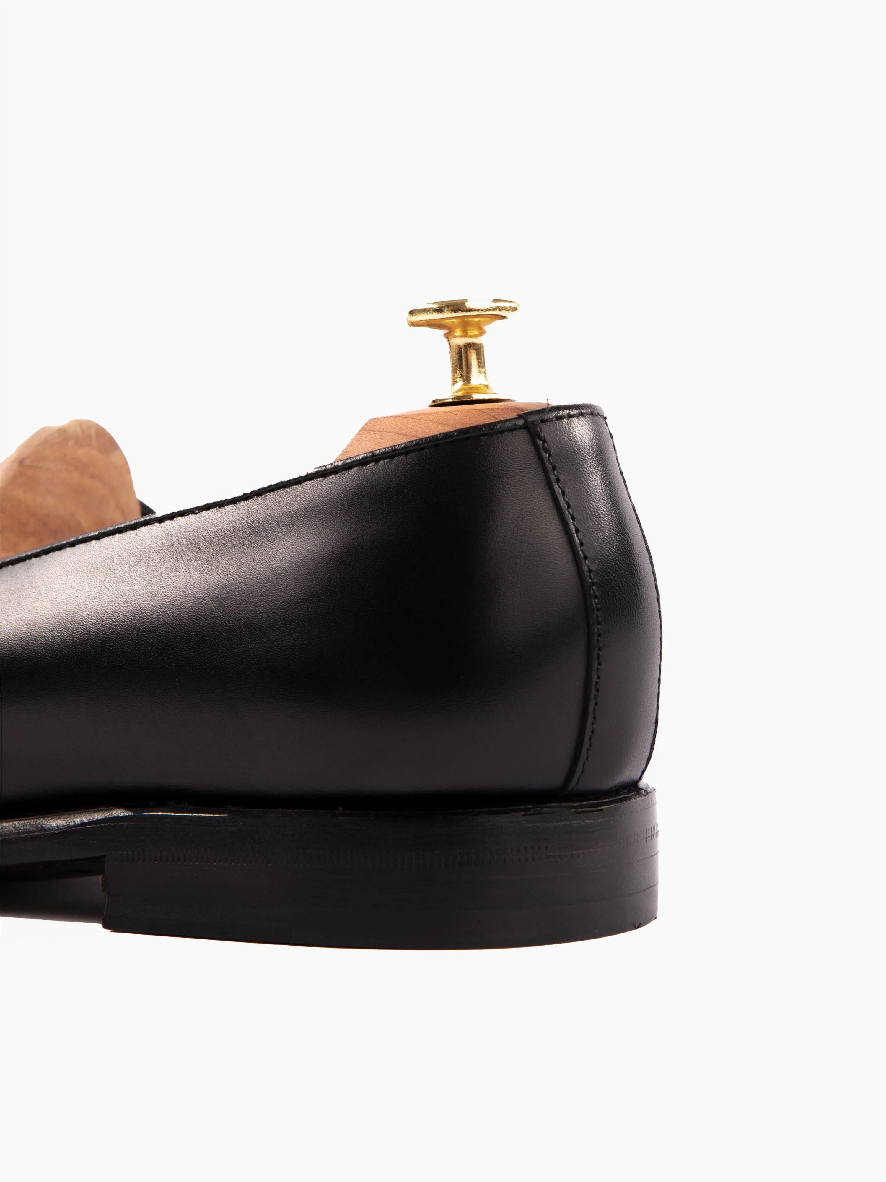 Butterfly Loafers Black Calf Leather