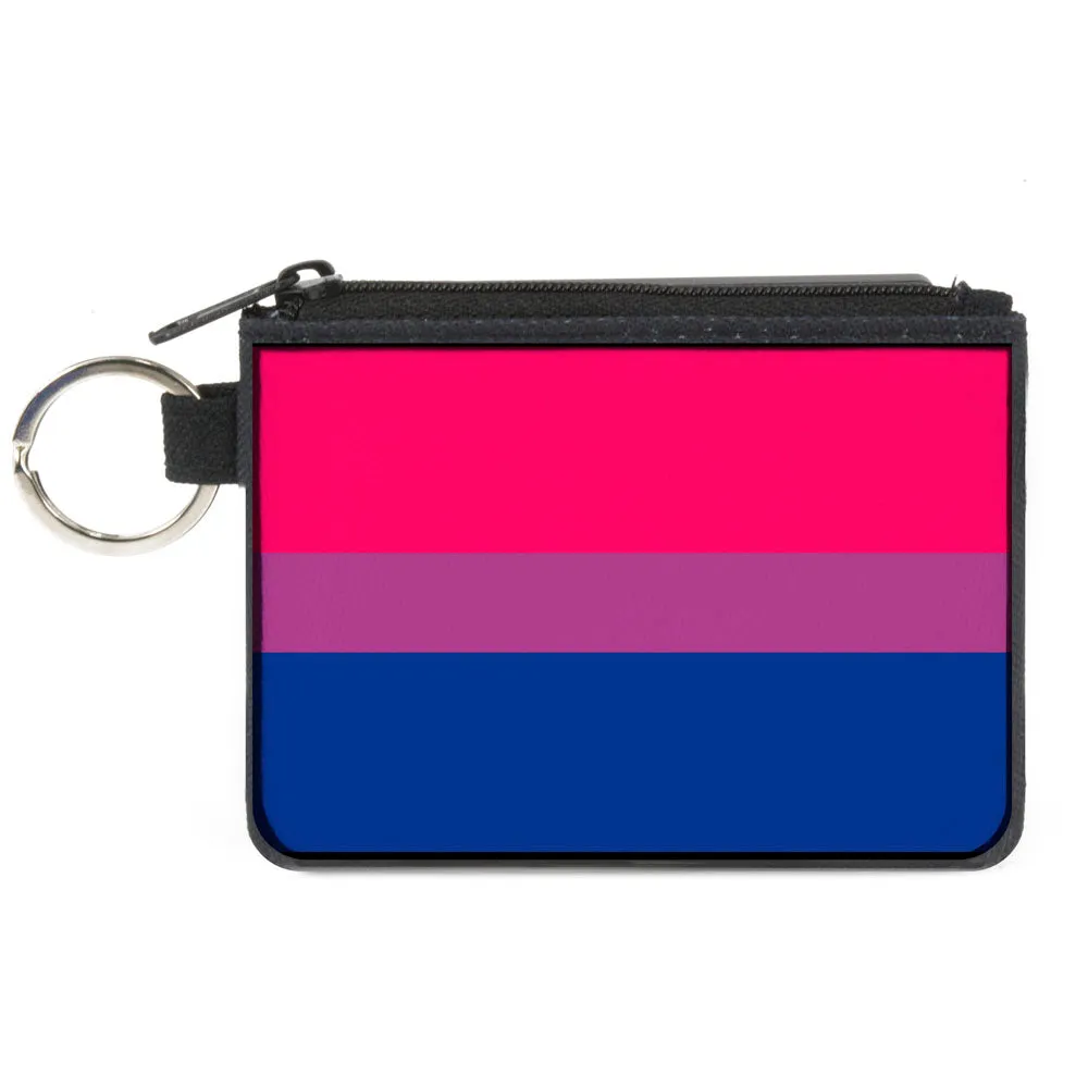 Canvas Zipper Wallet - MINI X-SMALL - Flag Bisexual Pink Purple Blue by Buckle-Down