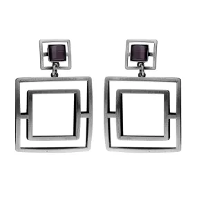 Christophe Poly Large Fresh Modern Squares Post Earrings