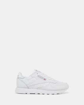 Classic Leather Shoes - Grade School White/White/White