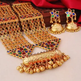 Dhurri Set with Multi Color Stones