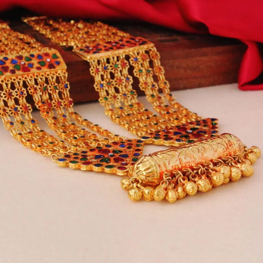 Dhurri Set with Multi Color Stones