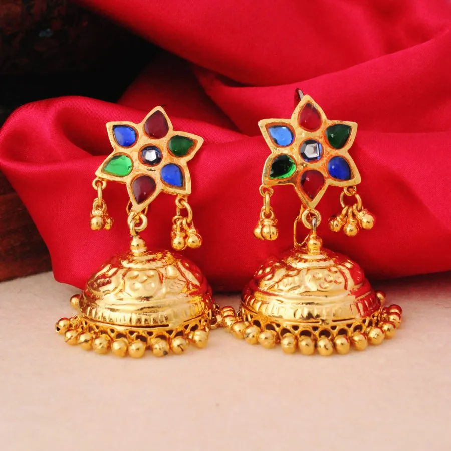 Dhurri Set with Multi Color Stones