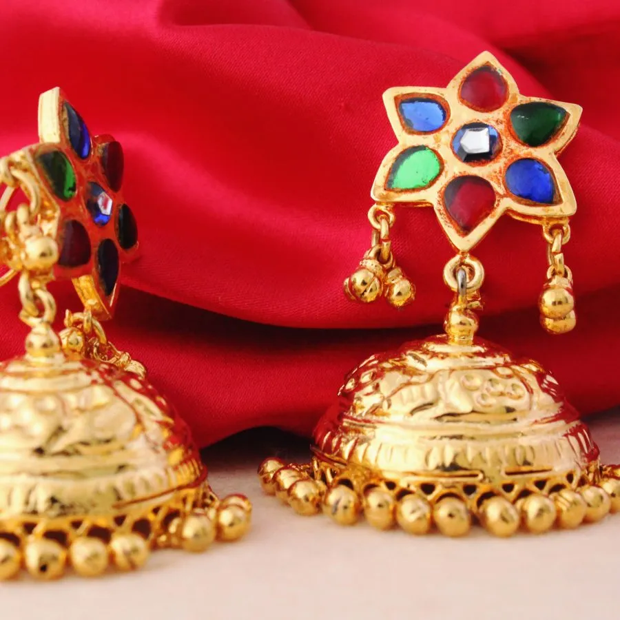 Dhurri Set with Multi Color Stones