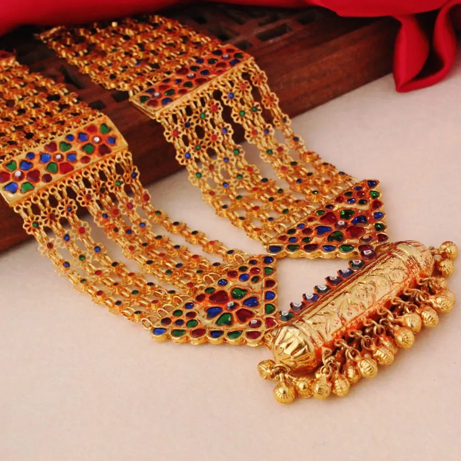 Dhurri Set with Multi Color Stones