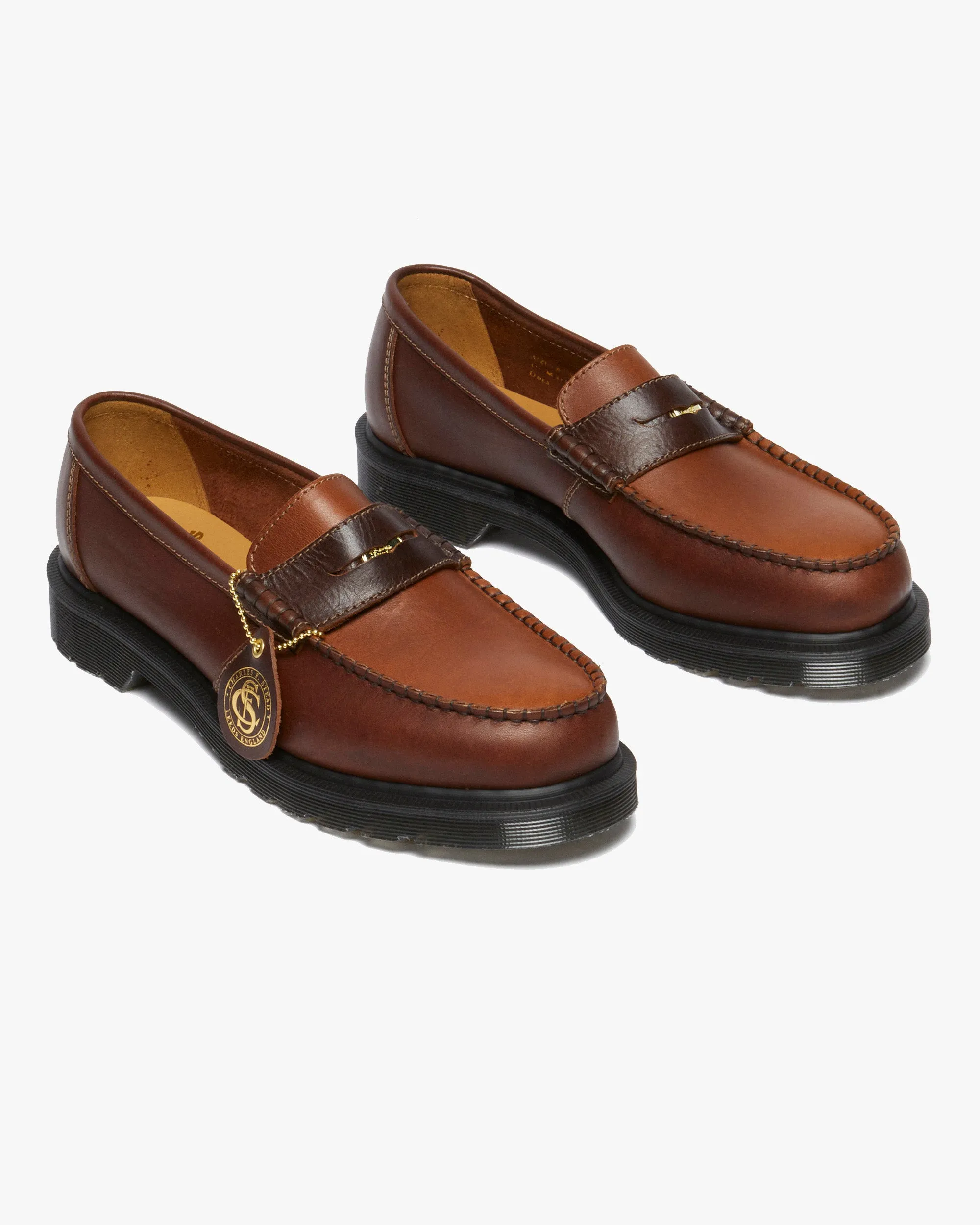 Dr Martens Made In England Penton Loafers - Polo Brown / Amber Classic Calf