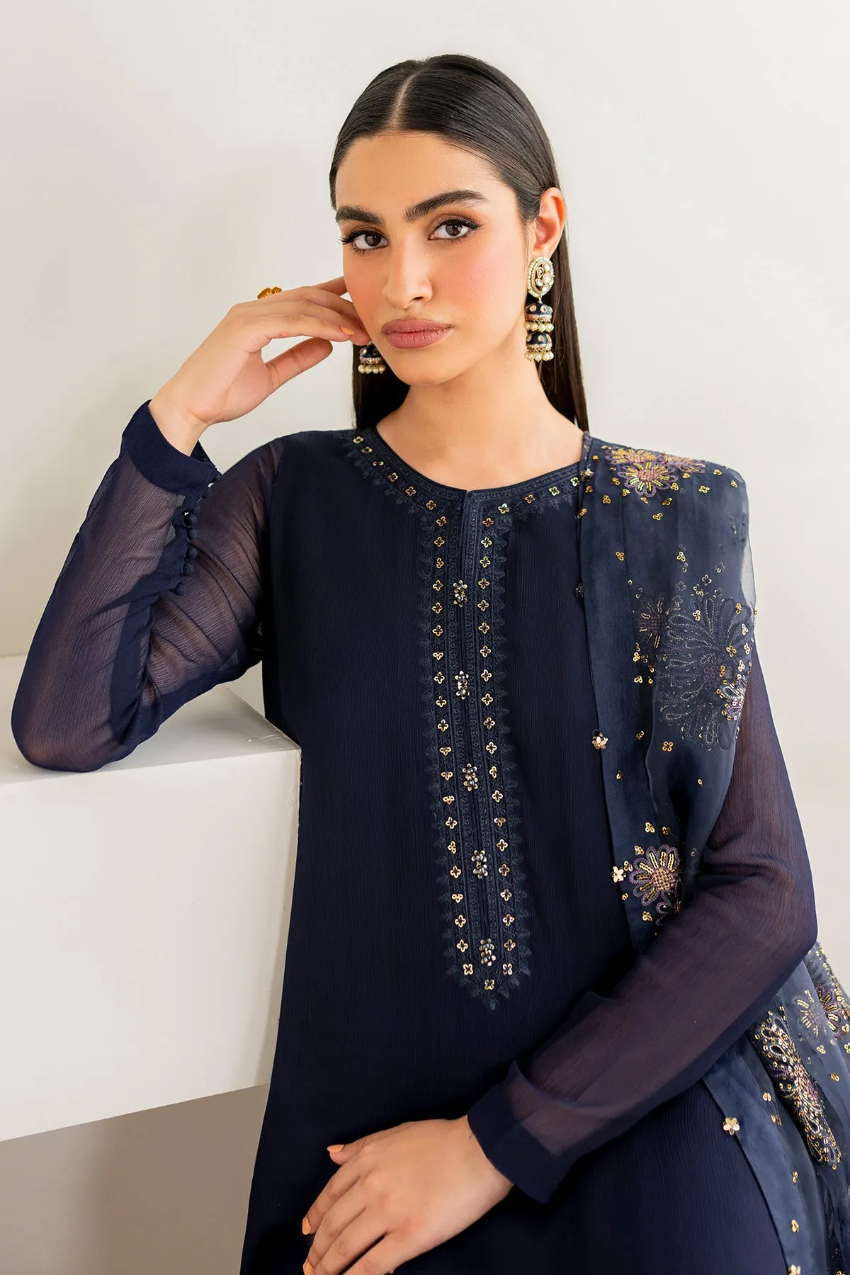 EMBROIDERED CHIFFON PR-983