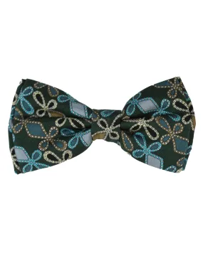 Emilio Pucci Bow Tie Green Design Pre-Tied Designer Bowtie