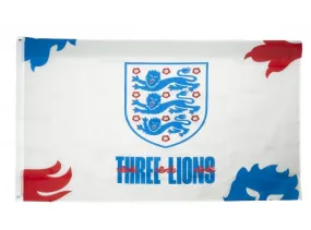 England Three Lions Crest Flag - 5 x 3ft