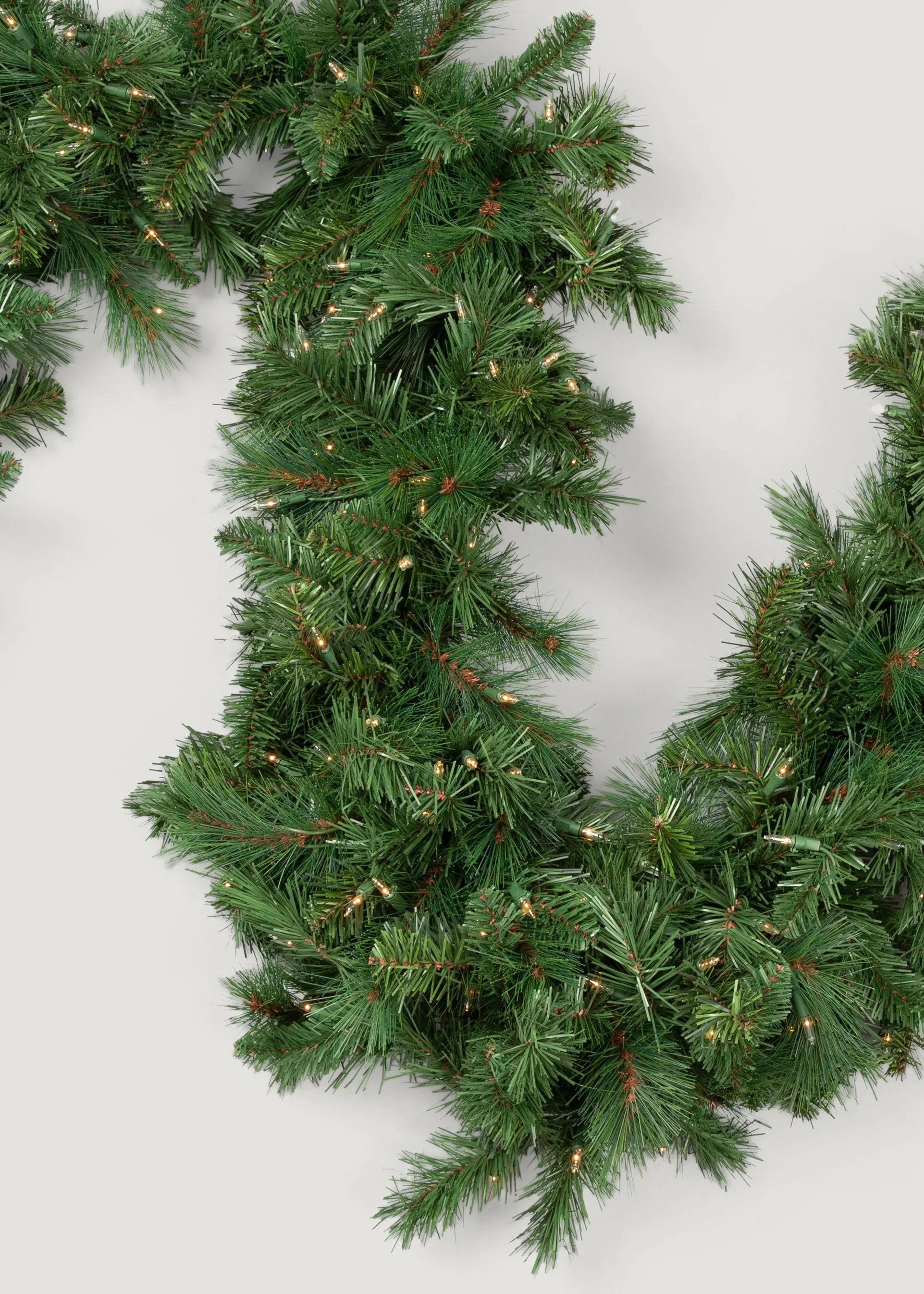 Faux Douglas Holiday Garland Swag with LED Lights - 108"