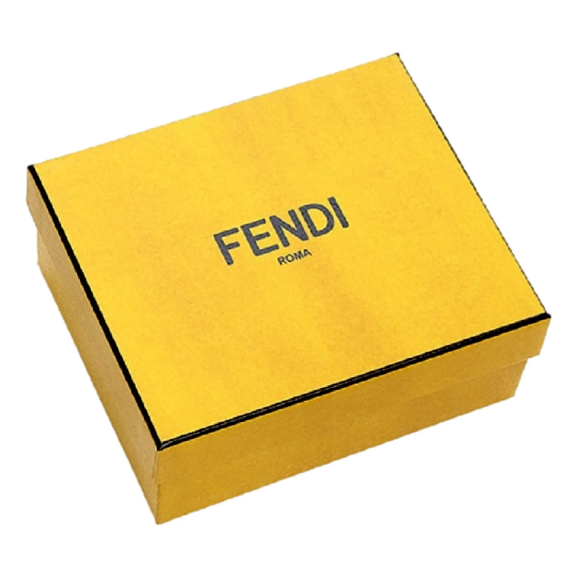 Fendi Selleria Gray Calf Leather Vertical Bifold Wallet