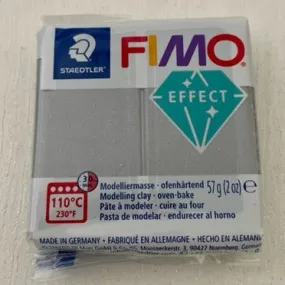 FIMO Effect Polymer Clay 57G Block Metallic Silver (81)