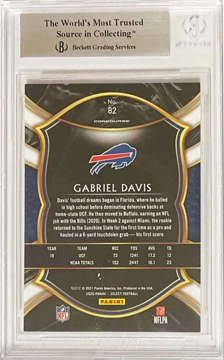 Gabriel Davis Running Full Speed Buffalo Bills Signed 2020 Select Rookie Card