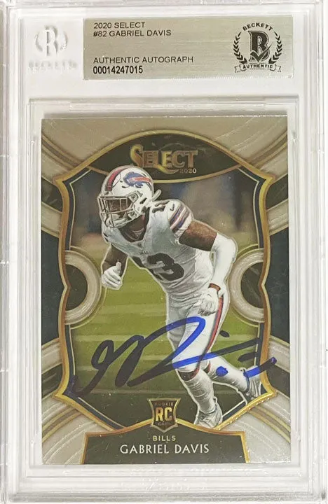 Gabriel Davis Running Full Speed Buffalo Bills Signed 2020 Select Rookie Card