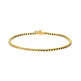 Gold Tennis Bracelet with Ombre Diamonds