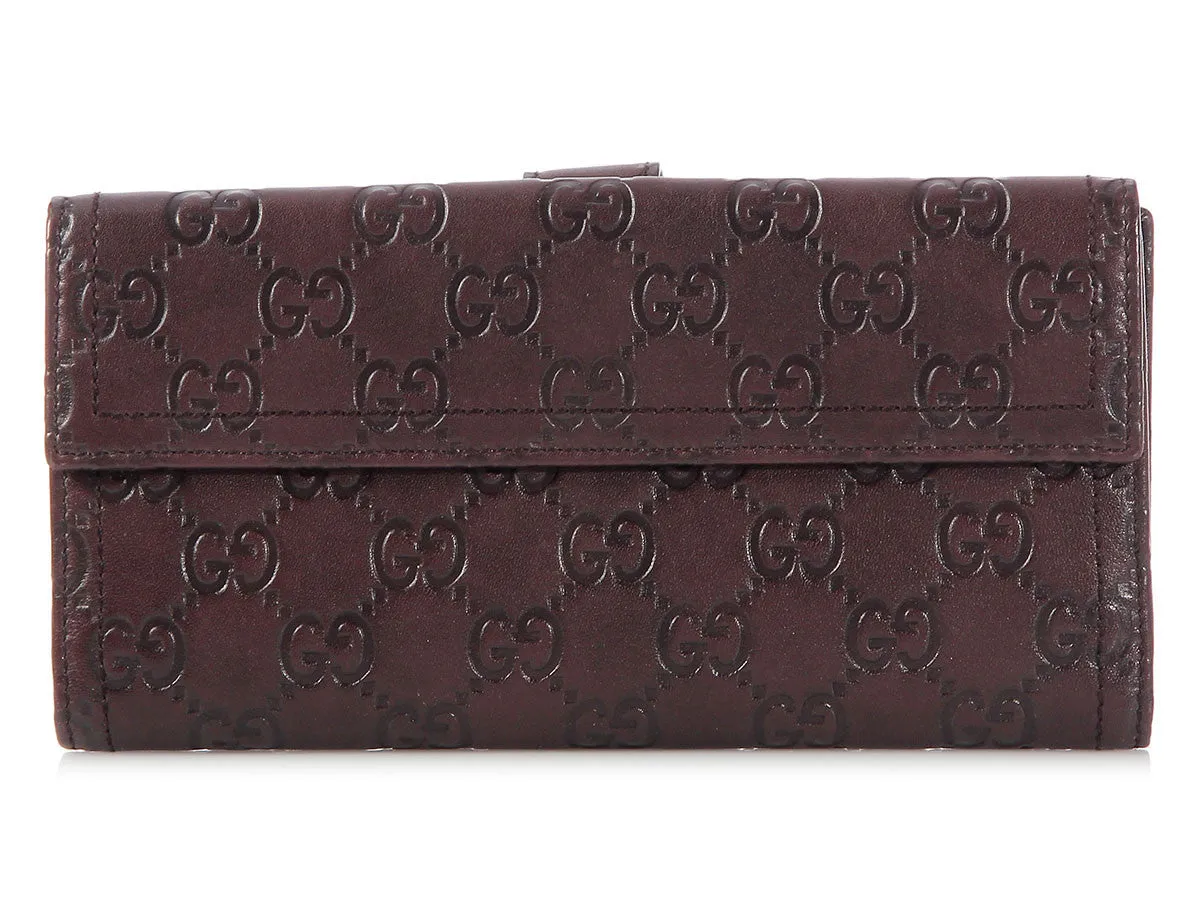 Gucci Brown Guccissima Hysteria Wallet