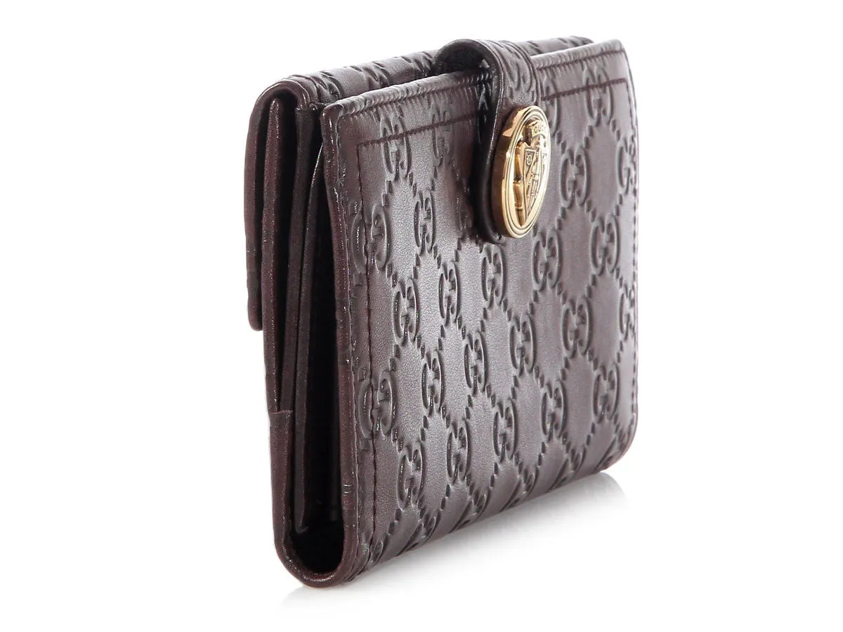 Gucci Brown Guccissima Hysteria Wallet