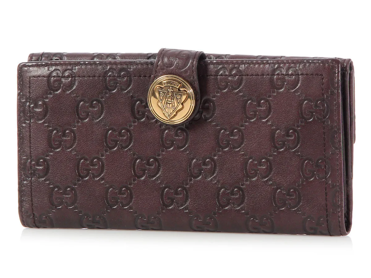 Gucci Brown Guccissima Hysteria Wallet