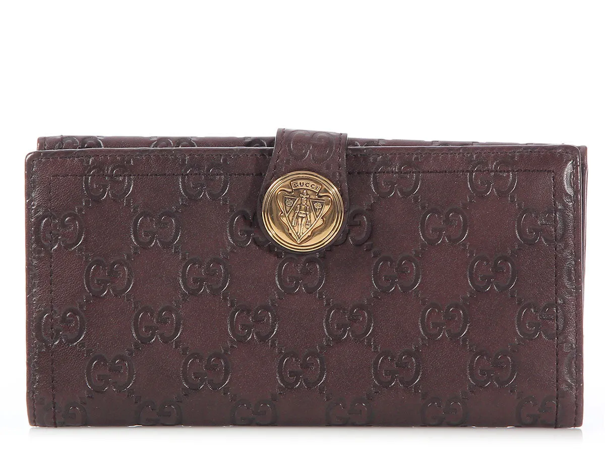 Gucci Brown Guccissima Hysteria Wallet