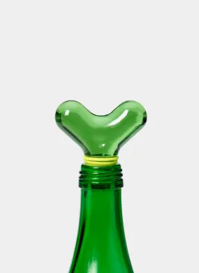 Hobknob Wine Bottle Stoppers in Green - Areaware