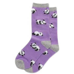 HOTSOX Kid's Lazy Panda Crew Socks