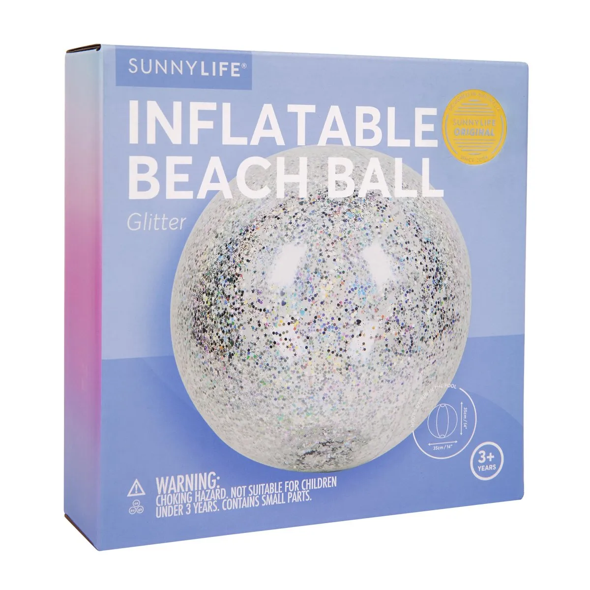 INFLATABLE GLITTER BEACH BALL