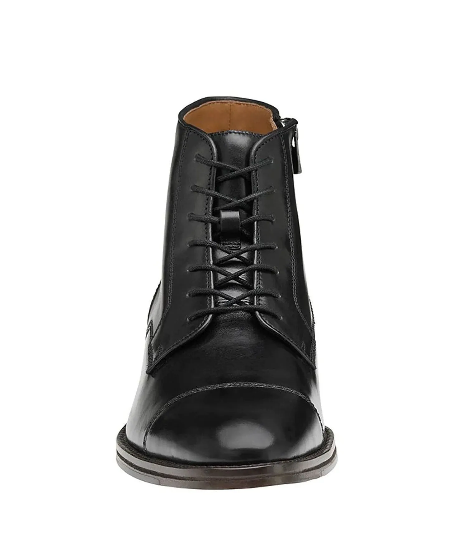 Johnston & Murphy Meade Cap Toe Side Zip Boots - Black