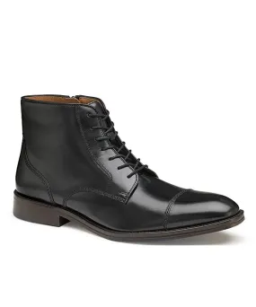 Johnston & Murphy Meade Cap Toe Side Zip Boots - Black