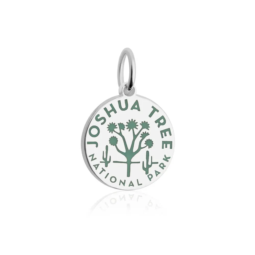 Joshua Tree National Park Charm, Silver Enamel