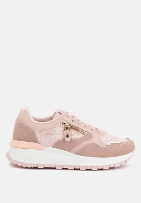 Juliette Chain Detailing Lace Up Sneakers