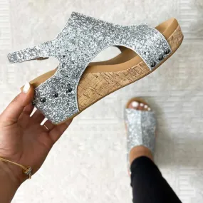 😍Last Day 50% OFF😍-Women's Brilliant Ankle Strap Wedge Sandals