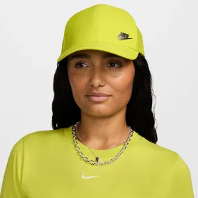 Nike Unisex Dri-Fit Club Structured Metal Logo Cap Bright Cactus/Metallic Silver