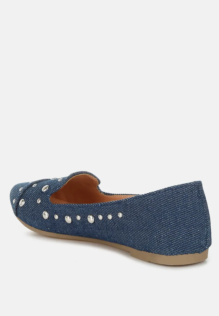 Olesia Stud Emebllished Ballet Flats