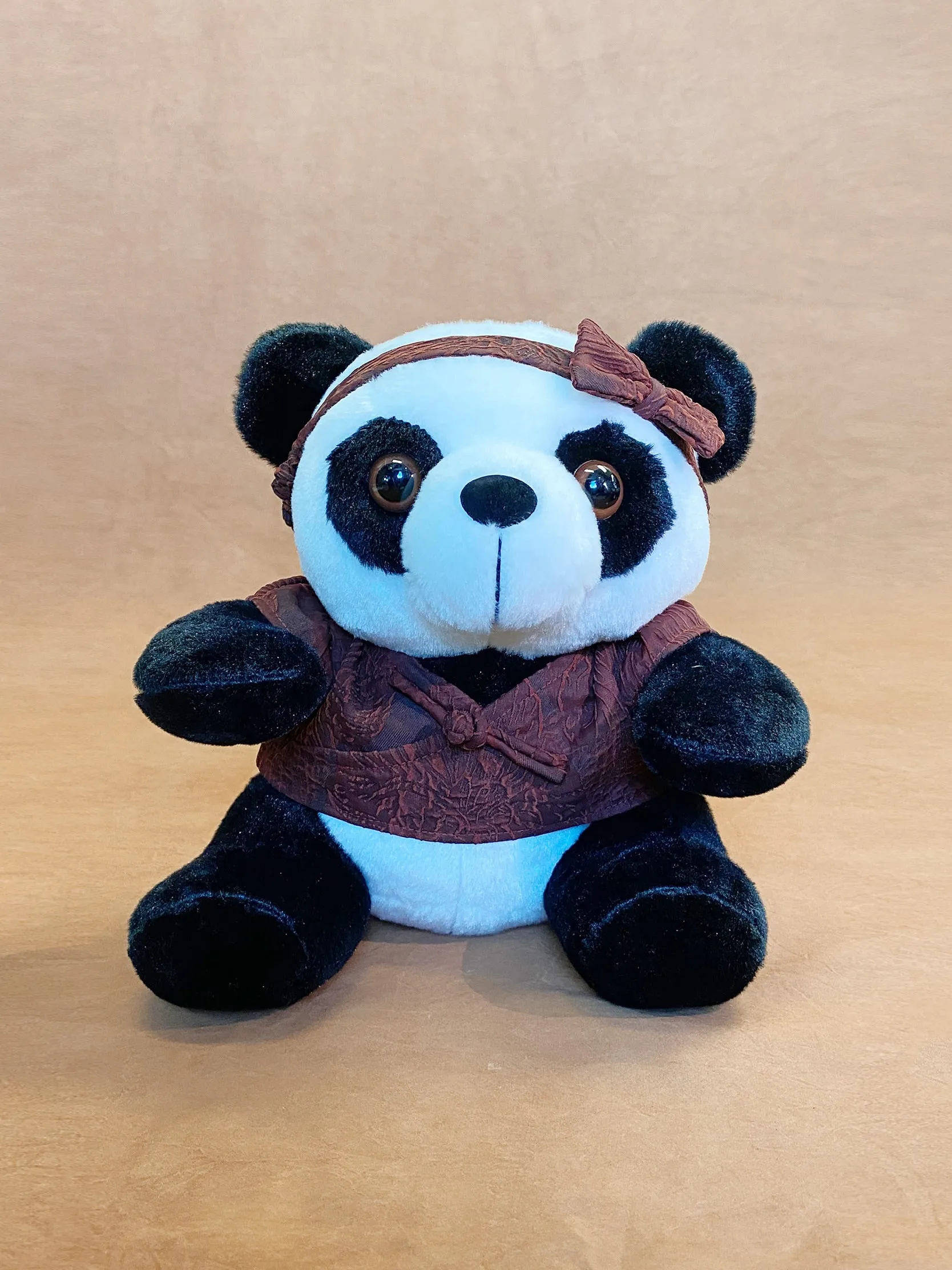 Panda Doll in Gambiered Guangdong Silk