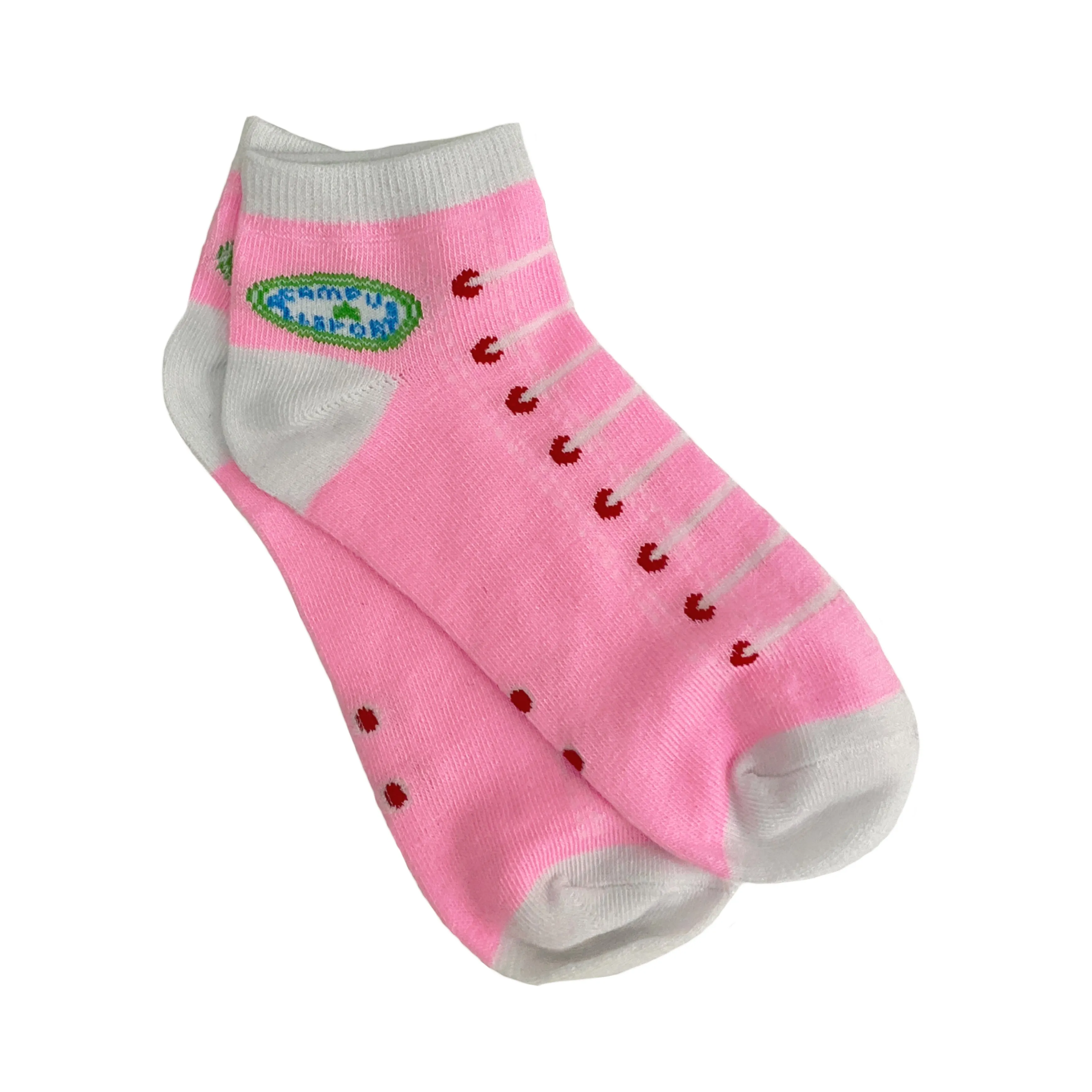 Pink Sneaker Pattern Ankle Socks (Adult Medium - Women's Shoe Sizes 5-10)