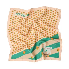 "Pandita the Dog" Silk Bandana - Orange